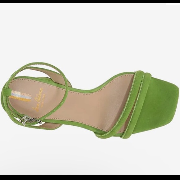 NEW Sam Edelman Kia Apple Green Block Heel Sandal Size 9 - Picture 2 of 4